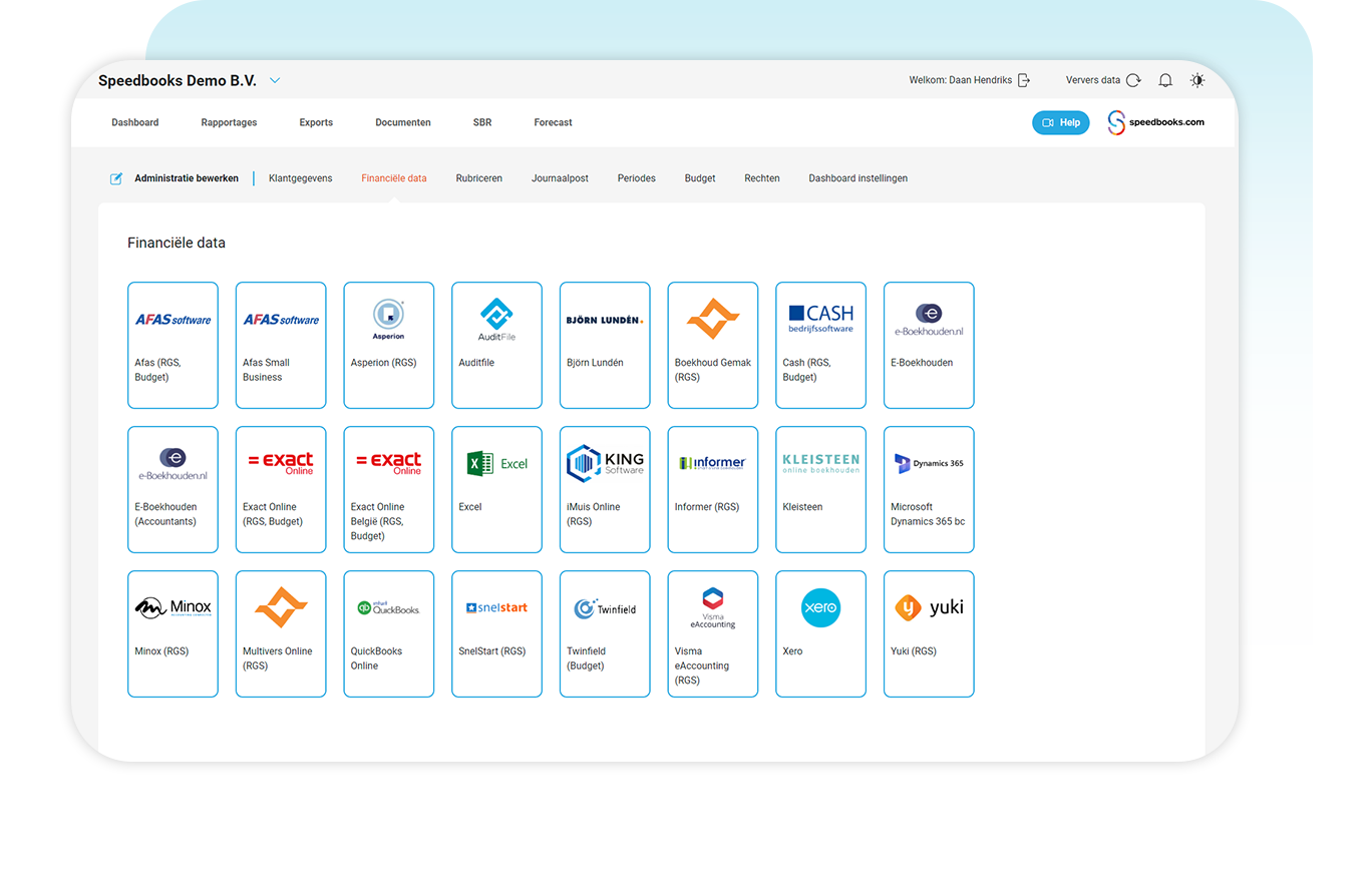Speedbooks koppeling met boekhoudpakketten 