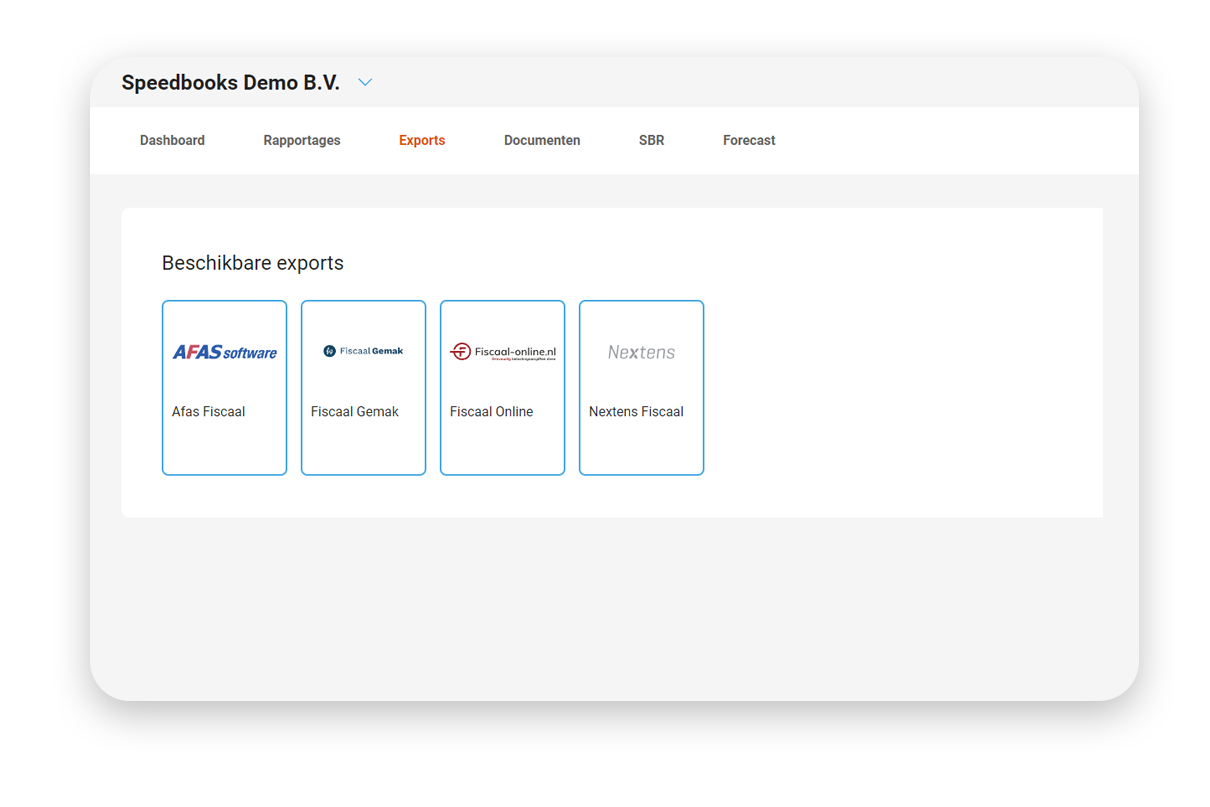 Fiscale export modules