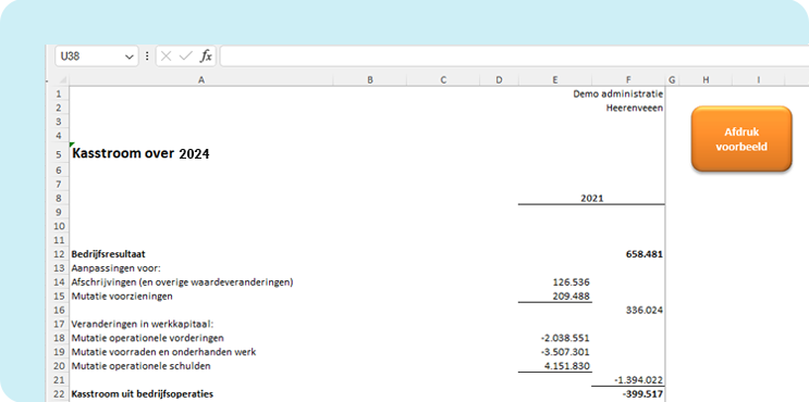 Cashflow in Excel