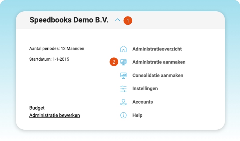 Menu van Speedbooks