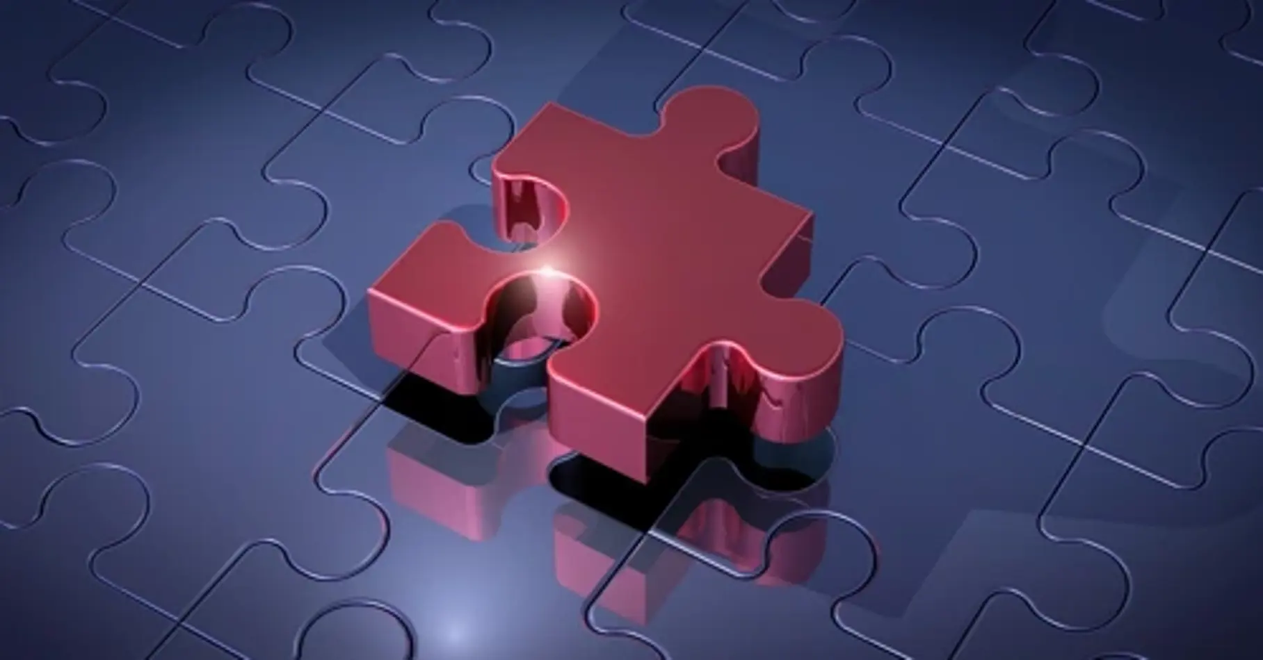 Puzzle Stuk Rood